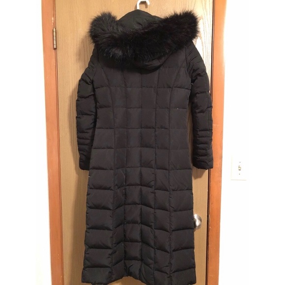 Calvin Klein Long Down Coat Faux Fur XS - Picture 6 of 7